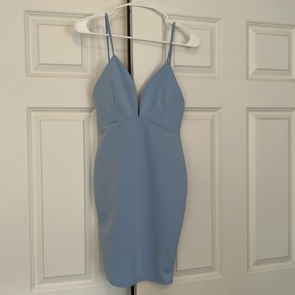 Missguided Light Blue Mini Dress - Picture 3 of 9